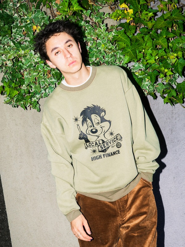 HAIGHT �إ��� "LOCAL SERVICE PIGMENT DYE SWEAT ft. GRINDLODGE"
