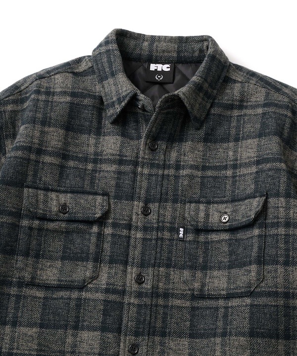 FTC եƥ QUILTED LINED PLAID NEL SHIRT