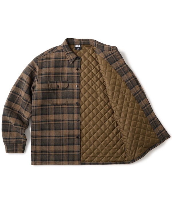 FTC եƥ QUILTED LINED PLAID NEL SHIRT