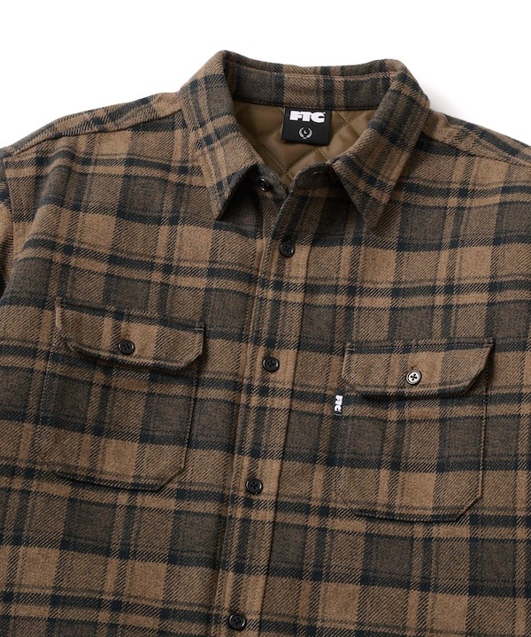 FTC եƥ QUILTED LINED PLAID NEL SHIRT
