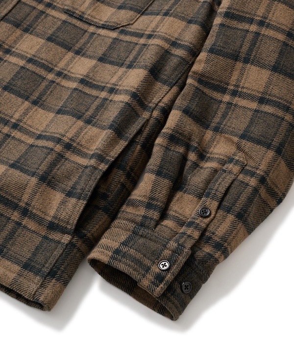 FTC եƥ QUILTED LINED PLAID NEL SHIRT