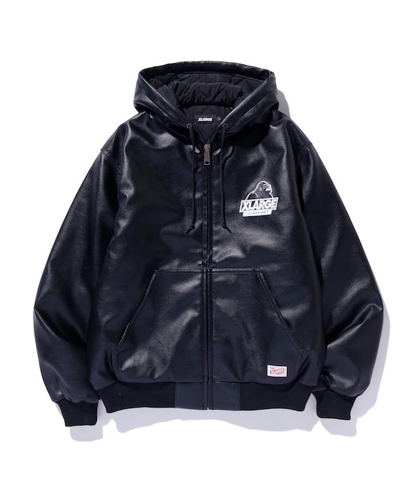 XLARGE �������ȥ�顼�� FAUX LEATHER HOODED WORK JACKET