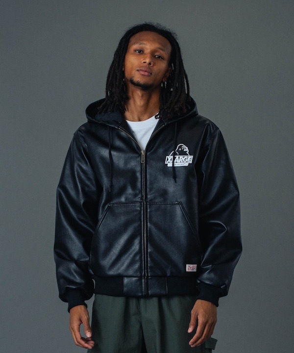 XLARGE �������ȥ�顼�� FAUX LEATHER HOODED WORK JACKET