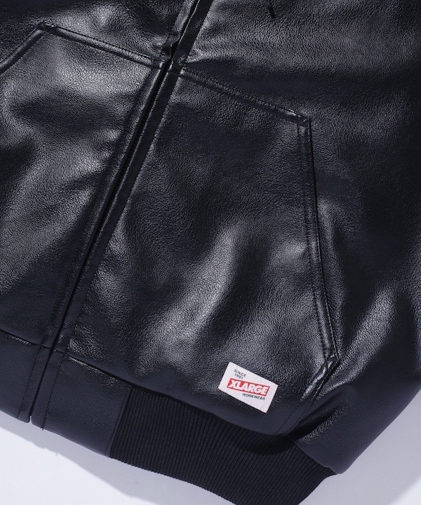 XLARGE �������ȥ�顼�� FAUX LEATHER HOODED WORK JACKET