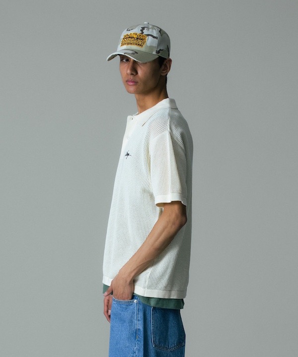 XLARGE �������ȥ�顼�� MESH KNIT POLO SHIRT