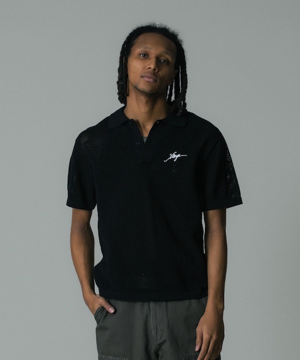 XLARGE �������ȥ�顼�� MESH KNIT POLO SHIRT