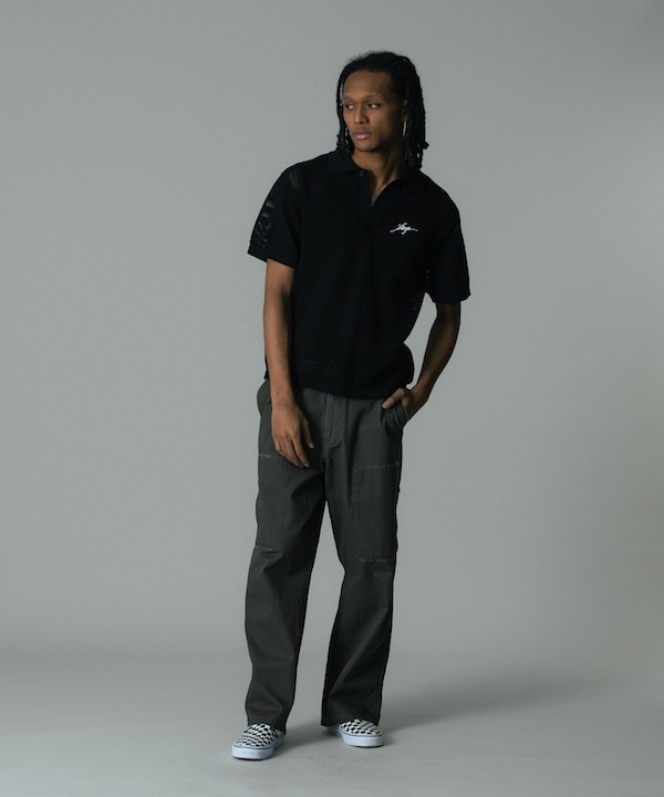XLARGE �������ȥ�顼�� MESH KNIT POLO SHIRT