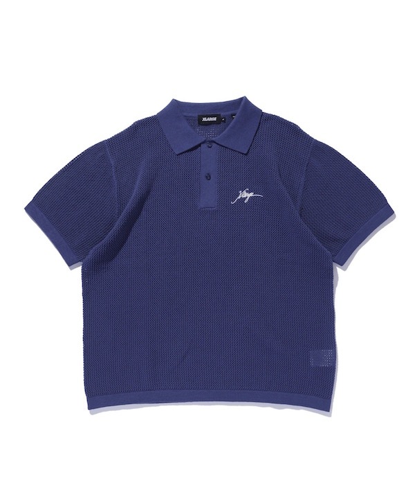 XLARGE �������ȥ�顼�� MESH KNIT POLO SHIRT
