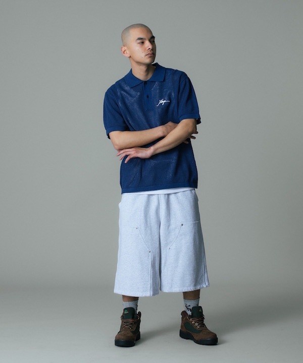 XLARGE �������ȥ�顼�� MESH KNIT POLO SHIRT