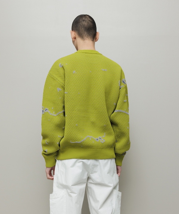 BAL �Х� JACQUARD PATTERN CREWNECK SWEATER