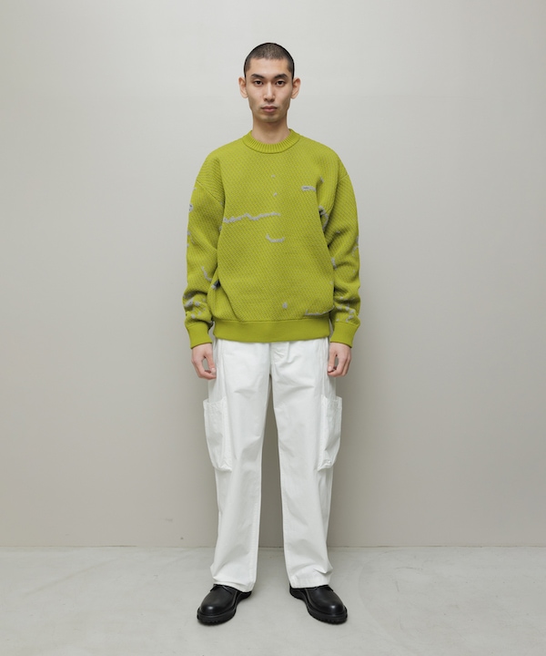 BAL �Х� JACQUARD PATTERN CREWNECK SWEATER