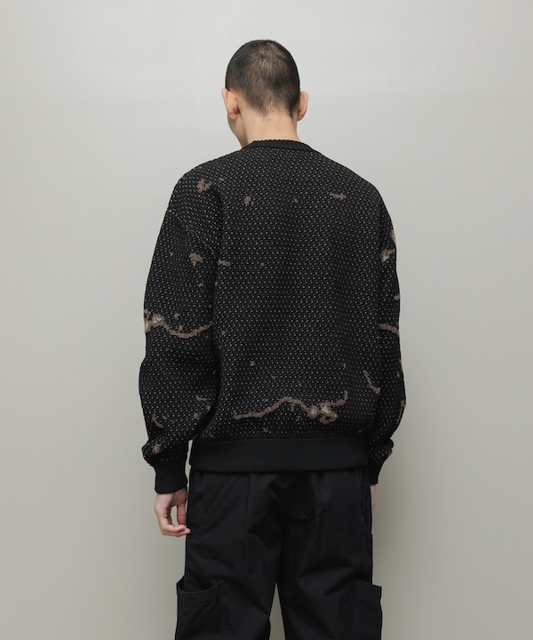 BAL �Х� JACQUARD PATTERN CREWNECK SWEATER