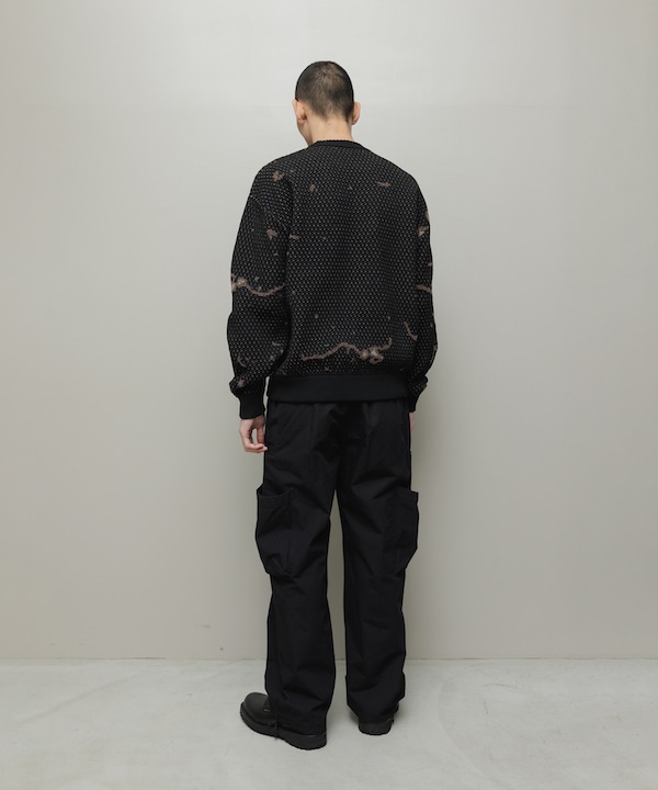 BAL �Х� JACQUARD PATTERN CREWNECK SWEATER