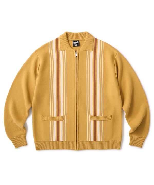 FTC եƥ STRIPE ZIP UP KNIT CARDIGAN