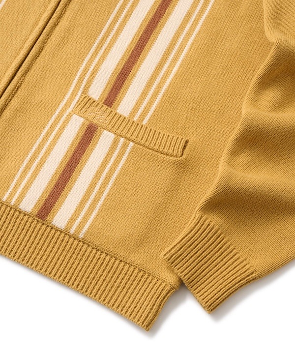 FTC եƥ STRIPE ZIP UP KNIT CARDIGAN