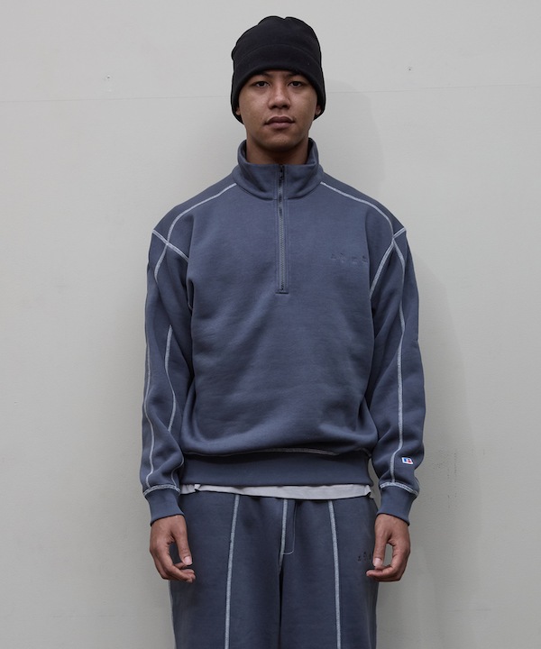 BAL Х BAL / RUSSELL ATHLETIC HEAVY COTTON HALF ZIP