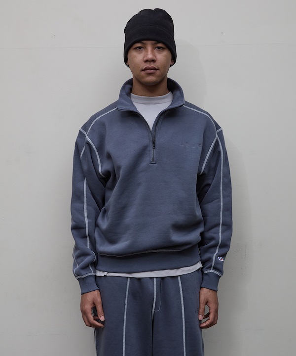 BAL Х BAL / RUSSELL ATHLETIC HEAVY COTTON HALF ZIP