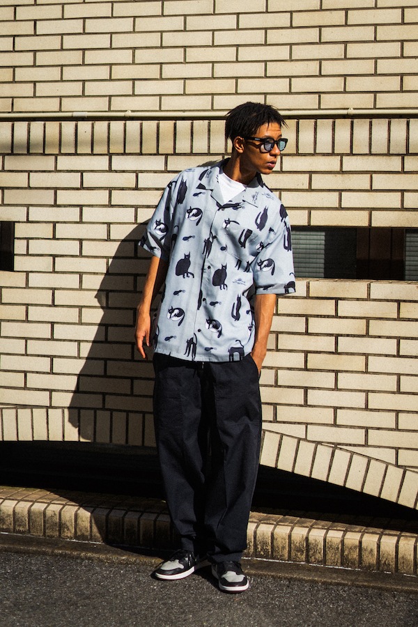 HAIGHT �إ��� KB CATS OPEN COLLAR SHIRT