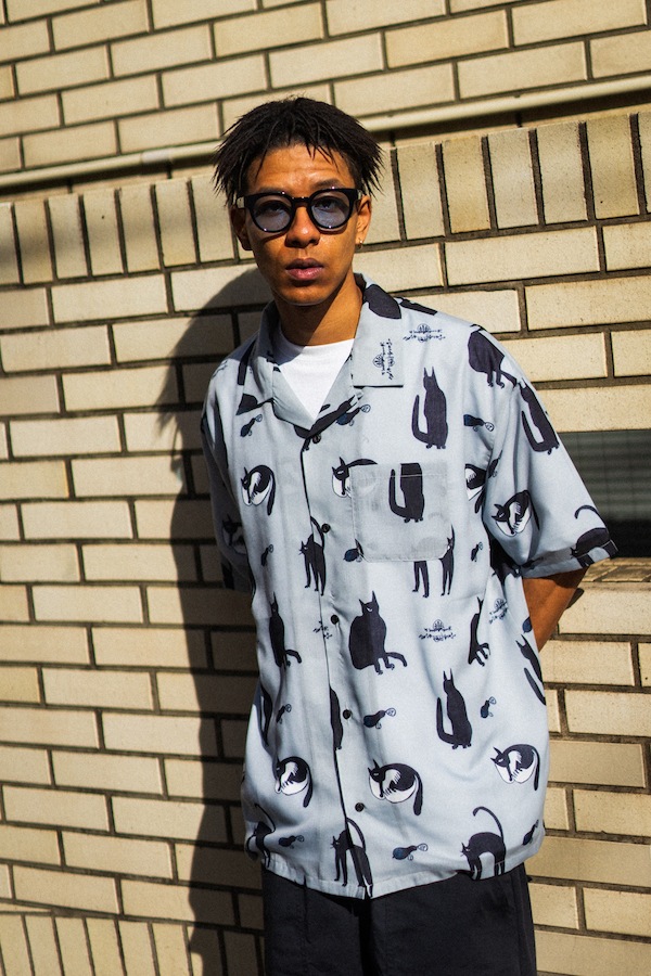 HAIGHT �إ��� KB CATS OPEN COLLAR SHIRT