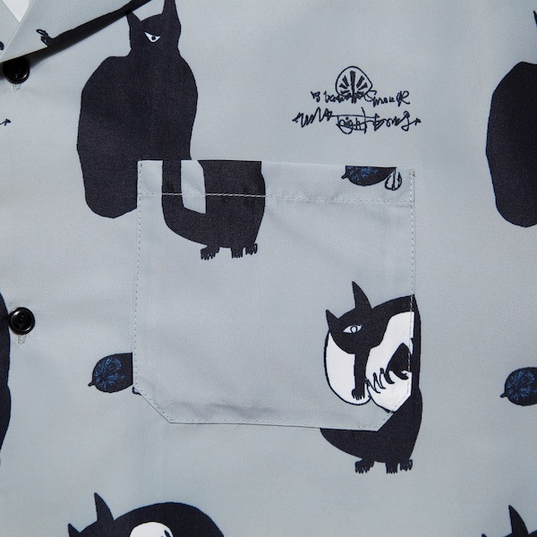 HAIGHT �إ��� KB CATS OPEN COLLAR SHIRT