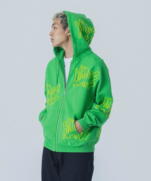 XLARGE ȥ顼 ALLOVER LOGO ZIP HOODED SWEATSHIRT