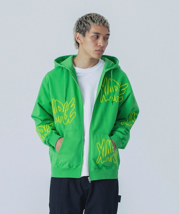 XLARGE ȥ顼 ALLOVER LOGO ZIP HOODED SWEATSHIRT