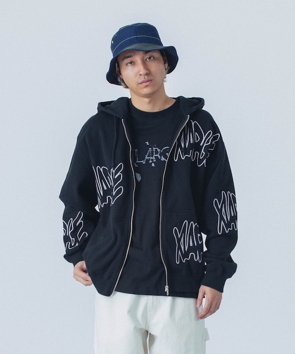 XLARGE ȥ顼 ALLOVER LOGO ZIP HOODED SWEATSHIRT
