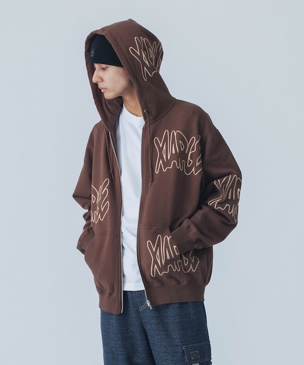 XLARGE ȥ顼 ALLOVER LOGO ZIP HOODED SWEATSHIRT