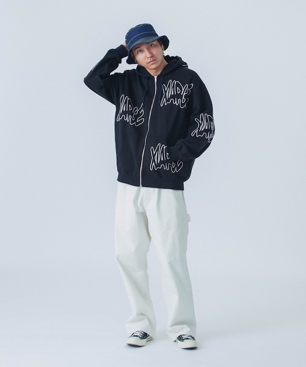 XLARGE ȥ顼 ALLOVER LOGO ZIP HOODED SWEATSHIRT