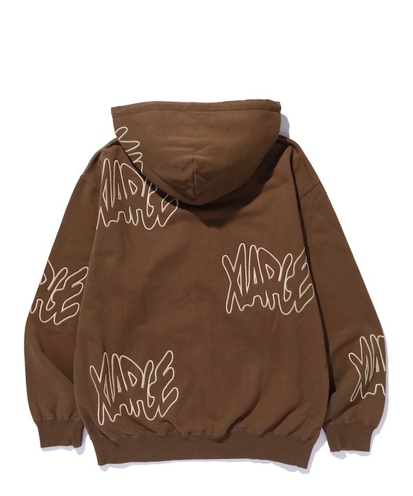 XLARGE ȥ顼 ALLOVER LOGO ZIP HOODED SWEATSHIRT