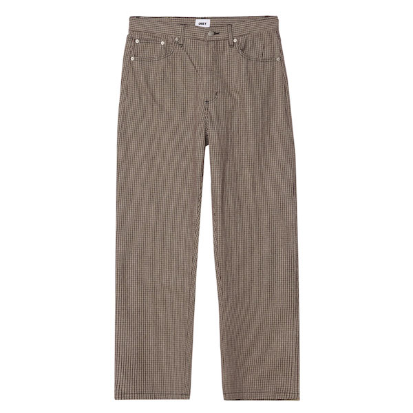 OBEY ���٥� Classic Baggy Plaid Denim