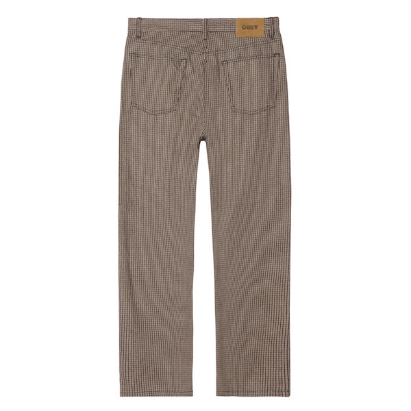 OBEY ���٥� Classic Baggy Plaid Denim