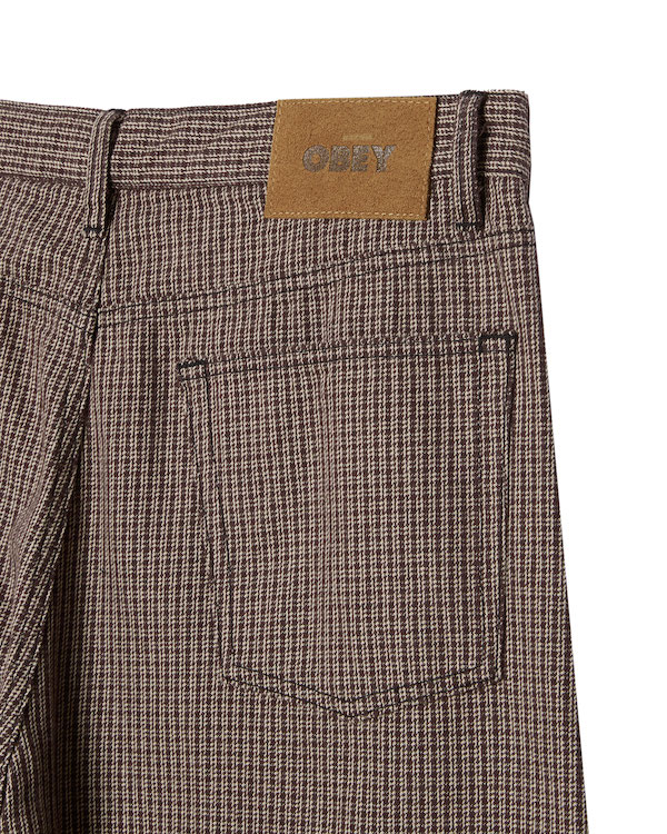 OBEY ���٥� Classic Baggy Plaid Denim