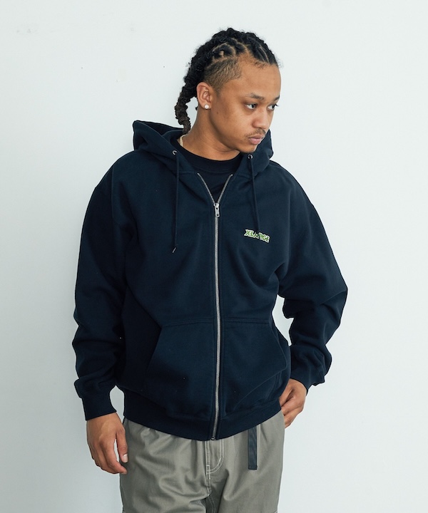 XLARGE �������ȥ�顼�� OLD OG ZIP HOODED SWEATSHIRT