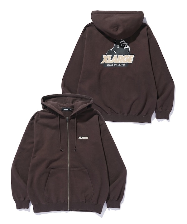 XLARGE �������ȥ�顼�� OLD OG ZIP HOODED SWEATSHIRT