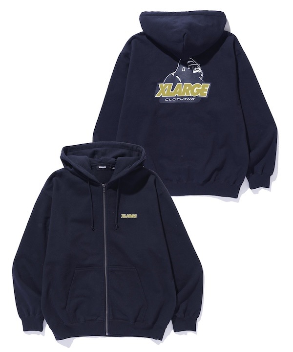 XLARGE �������ȥ�顼�� OLD OG ZIP HOODED SWEATSHIRT