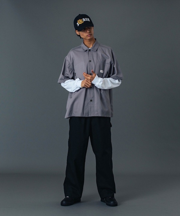 XLARGE �������ȥ�顼�� SIDE ZIP S/S WORK SHIRT