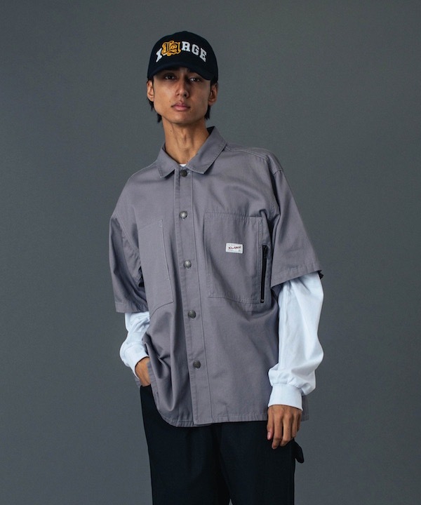 XLARGE �������ȥ�顼�� SIDE ZIP S/S WORK SHIRT
