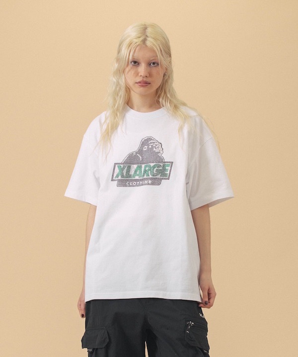 XLARGE �������ȥ�顼�� RHINE STONE SLANTED OG S/S TEE