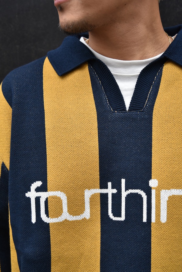 430 fourthirty �ե��������ƥ� L/S STRIPE JERSEY KNIT POLO