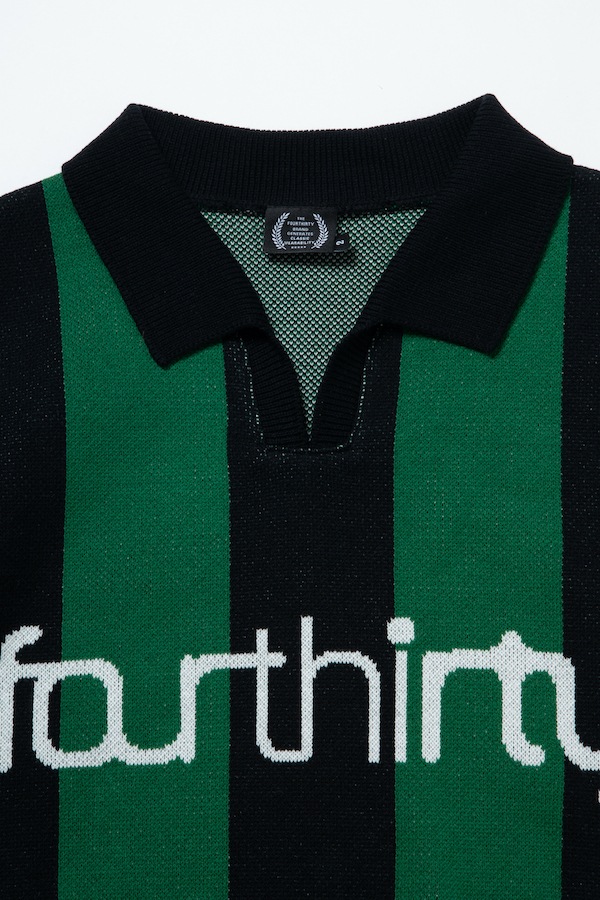 430 fourthirty �ե��������ƥ� L/S STRIPE JERSEY KNIT POLO