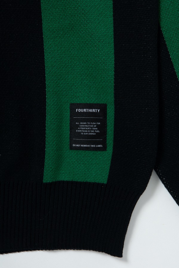 430 fourthirty �ե��������ƥ� L/S STRIPE JERSEY KNIT POLO