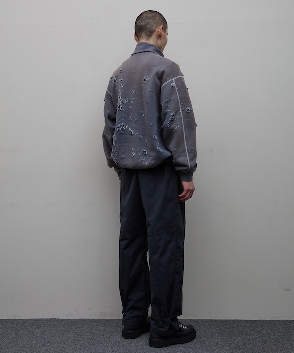 BAL Х BAL / RUSSELL DISTRESSED ATHLETIC HEAVY COTTON HALF ZIP