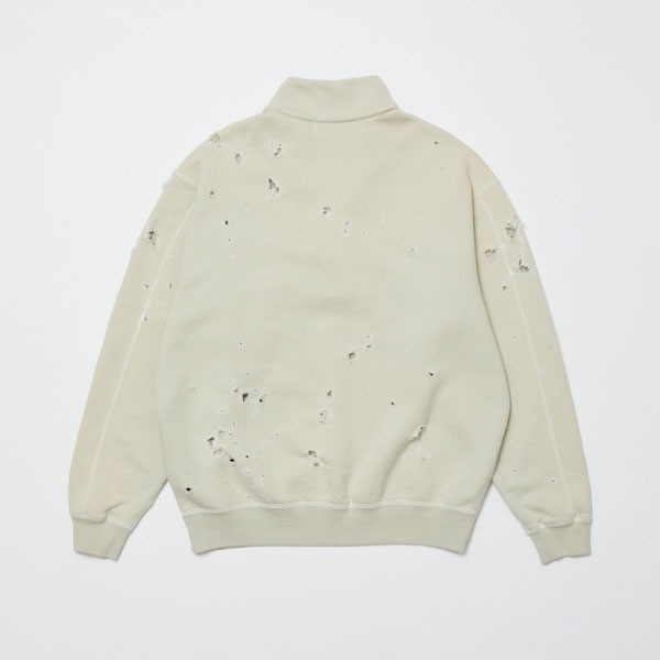 BAL Х BAL / RUSSELL DISTRESSED ATHLETIC HEAVY COTTON HALF ZIP