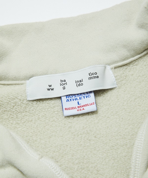 BAL Х BAL / RUSSELL DISTRESSED ATHLETIC HEAVY COTTON HALF ZIP