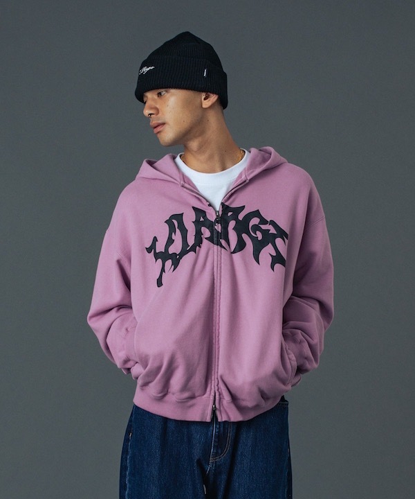 XLARGE �������ȥ�顼�� DISTORTED LOGO ZIP UP HOODED SWEATSHIRT