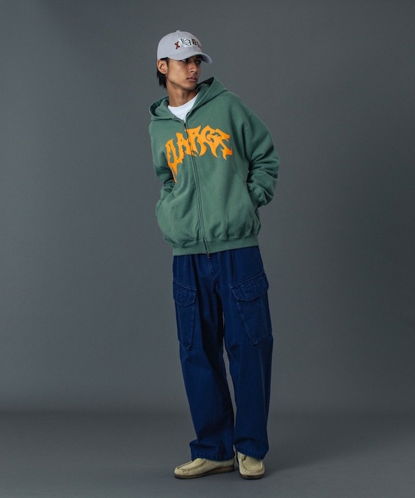 XLARGE �������ȥ�顼�� DISTORTED LOGO ZIP UP HOODED SWEATSHIRT