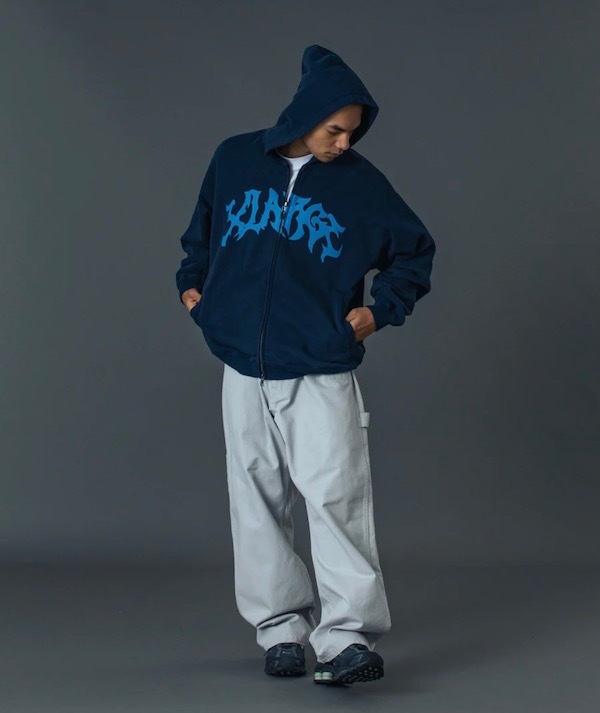 XLARGE �������ȥ�顼�� DISTORTED LOGO ZIP UP HOODED SWEATSHIRT