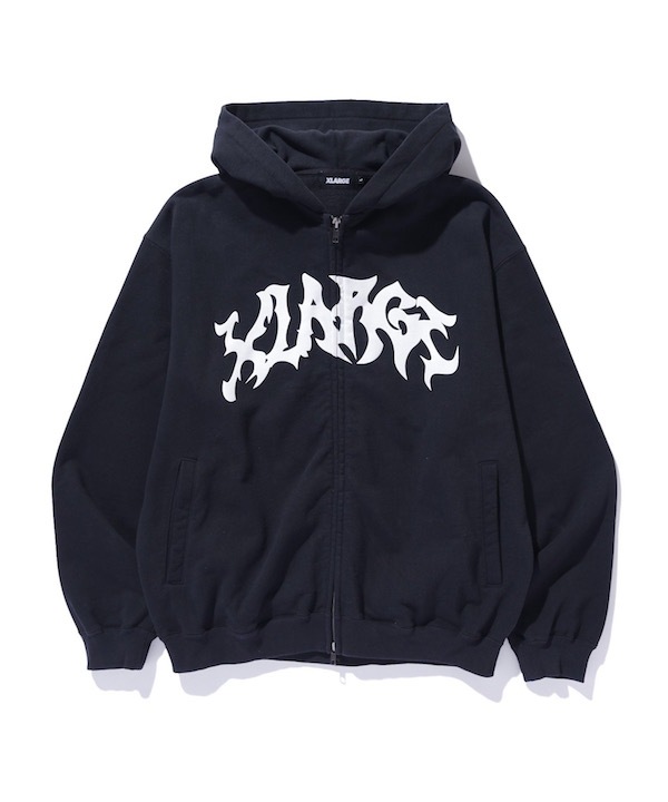XLARGE �������ȥ�顼�� DISTORTED LOGO ZIP UP HOODED SWEATSHIRT