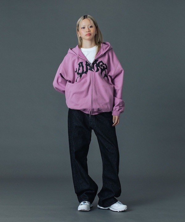 XLARGE �������ȥ�顼�� DISTORTED LOGO ZIP UP HOODED SWEATSHIRT